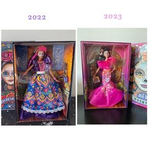 2pcs New Barbie ‘s Dia De Muertos 2022 & 2023 dolls.